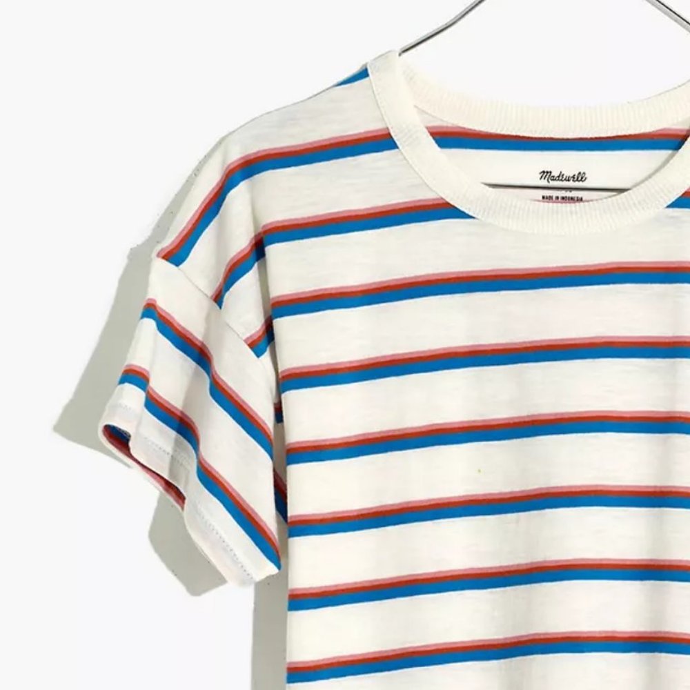 Madewell Whisper Cotton Crewneck Tee in Rockwood